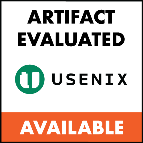 USENIX artifact badge - Available