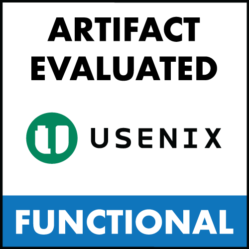 USENIX artifact badge - Functional